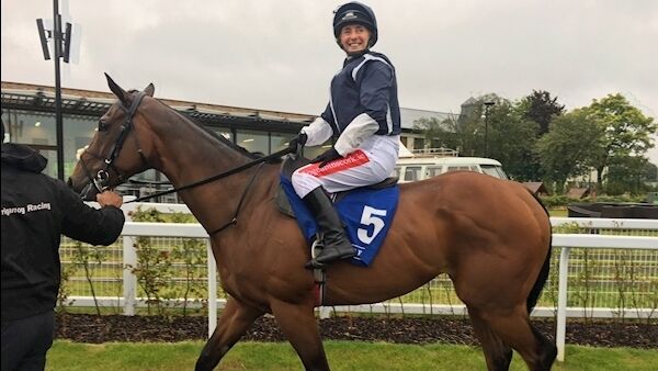 Mary Tynan and her horse Centaur at The Curragh.