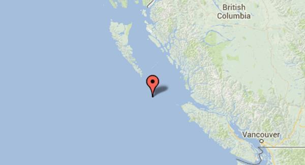Earthquake strikes off Canada's Vancouver island