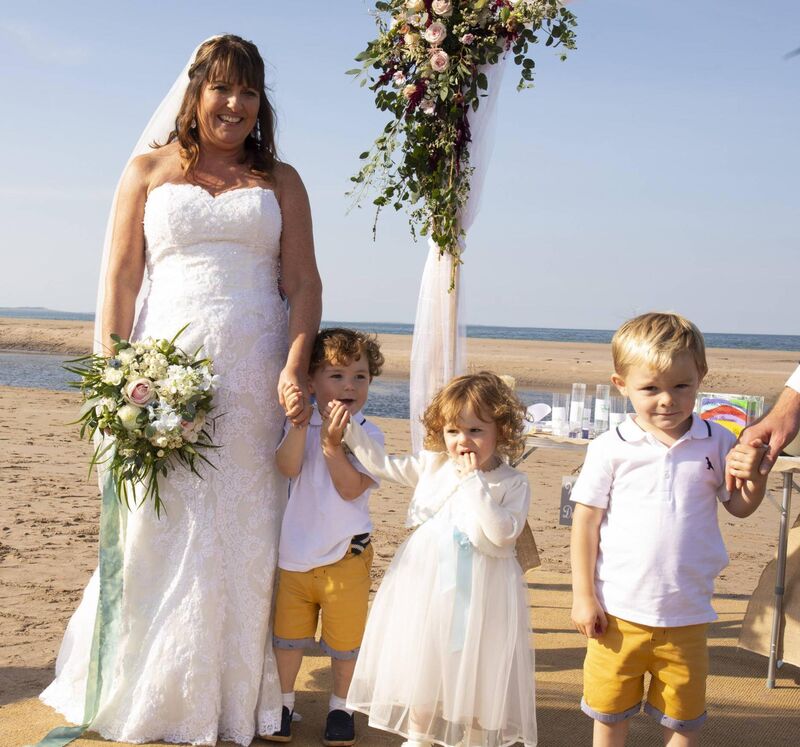 Anne Kelliher with Ella Courtney, Logan Kelliher O'Brien and Ossie Wells.
