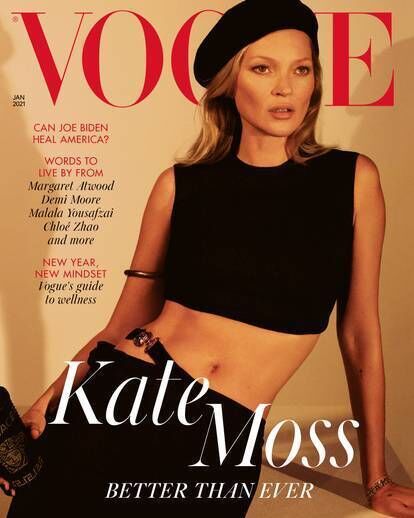 Kate Moss stuns in new Vogue cover