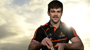 <p>Cavan footballer Thomas Galligan with his PwC GAA/GPA Footballer of the Month for November award at his home club Lacken Celtic in Co Cavan. Picture: Ramsey Cardy/Sportsfile</p>