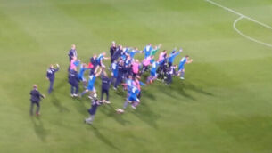 Iceland players find out they're still in the World Cup on pitch