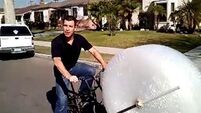 Guy invents Bubble Wrap Bike, society wonders why