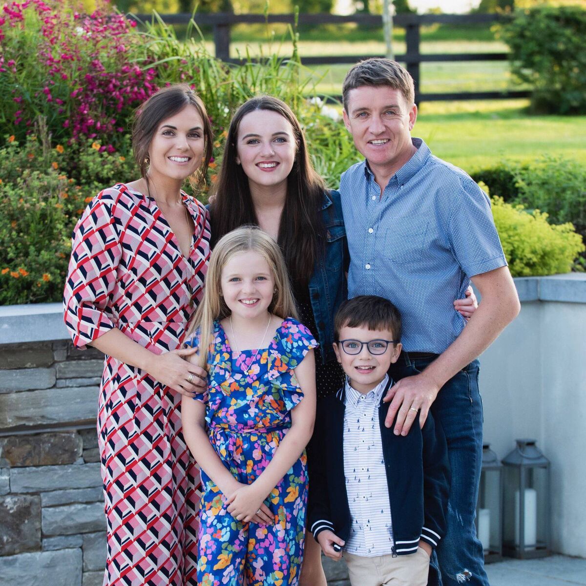 Barry Geraghty with wife Paula, daughters Síofra and Órla, and son Rían the evening he announced his retirement. 