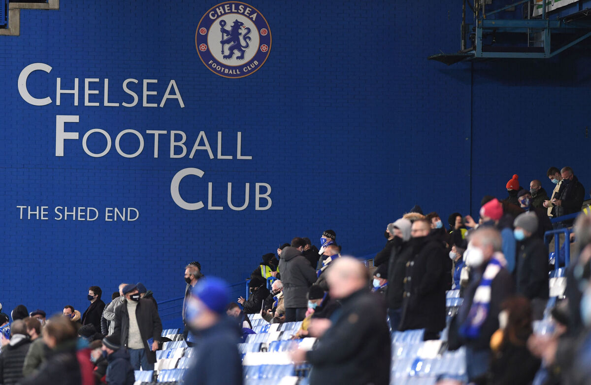 Chelsea fans in the stands prior to the Premier League match at Stamford Bridge. Picture: Mike Hewitt/PA Chelsea fans in the stands prior to the Premier League match at Stamford Bridge. Picture: Mike Hewitt/PA