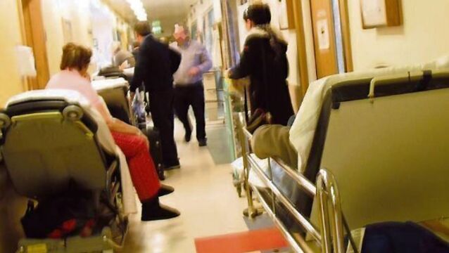 487 waiting for hospital beds this morning