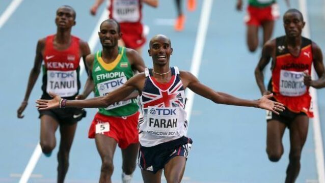 Farah takes 10,000m gold in Moscow
