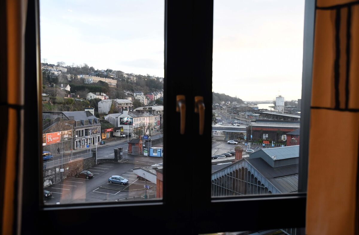 The view from a bedroom in The Dean at Horgan's Quay in Cork. Picture: Denis Minihane. The view from a bedroom in The Dean at Horgan's Quay in Cork. Picture: Denis Minihane.