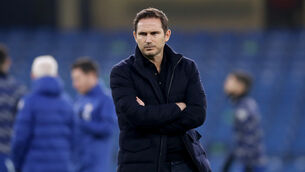 <p>Frank Lampard, pictured, has dismissed Jurgen Klopp’s claim that Chelsea are Premier League title favourites (Matthew Childs/PA)</p>
