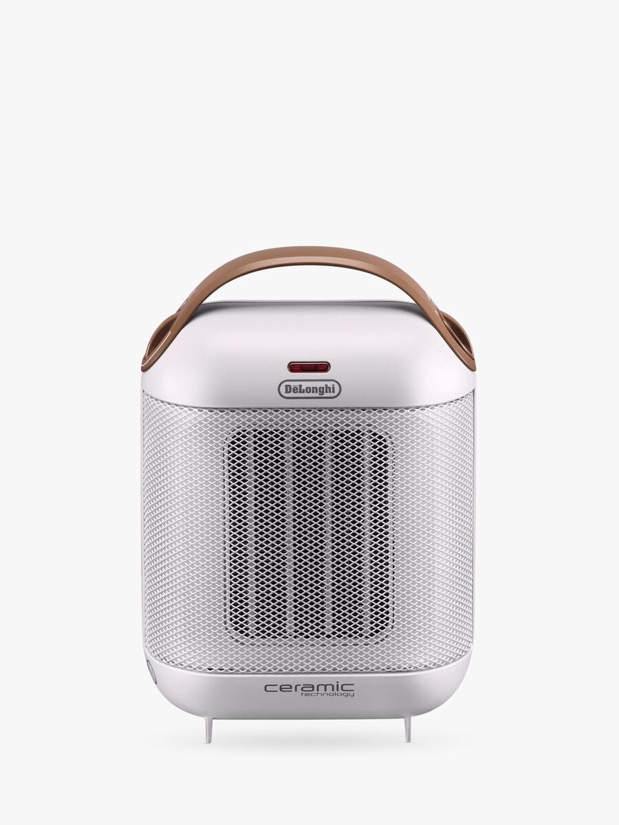 The De'longhi 1.8kW capsule heater, a refreshing retro pill style, with ceramic element and a useful lifting handle ñ my ideal for office spaces, €59, Argos.