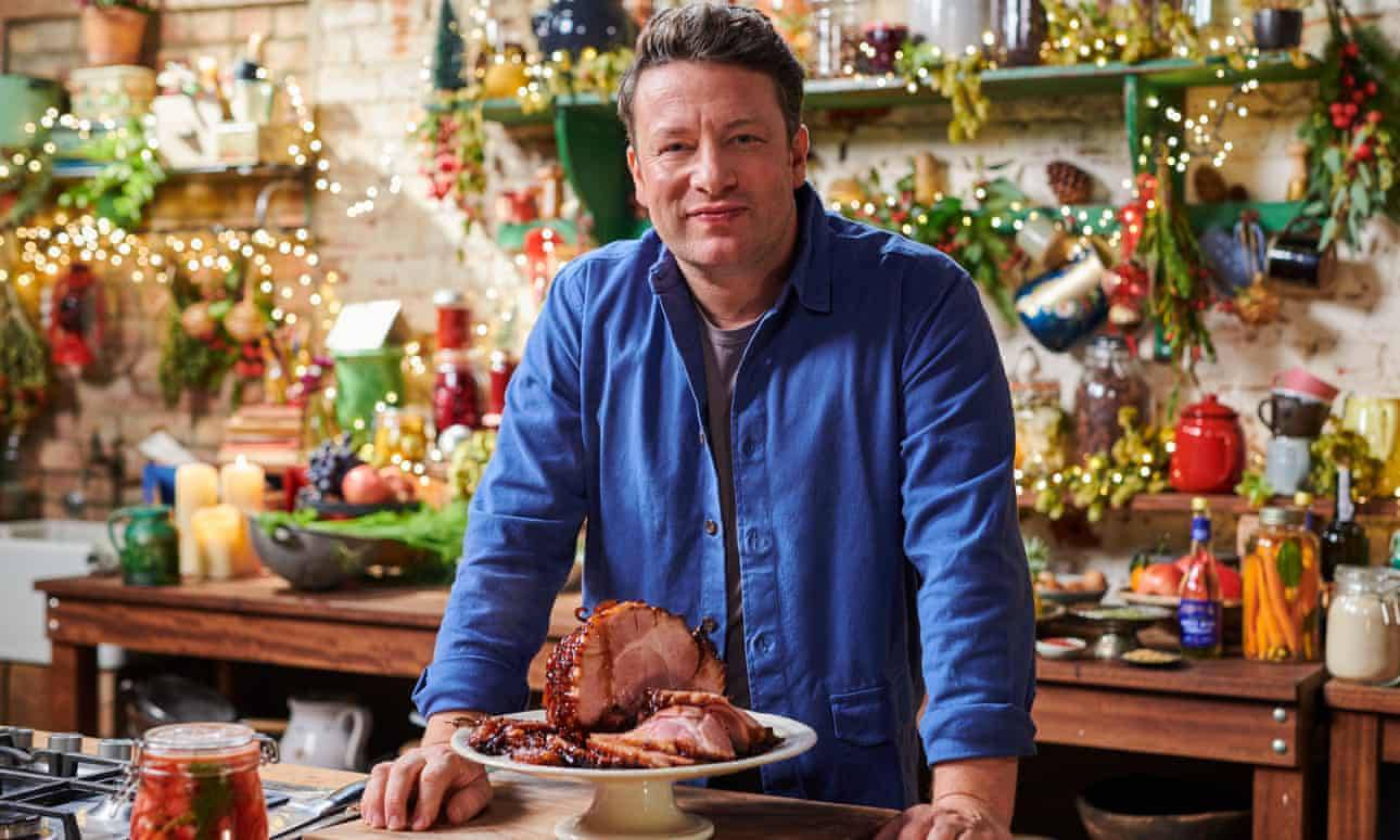 Boxing Clever: Mulled-wine glazed ham with 'cheeky' glazed cheese is very Jamie Oliver