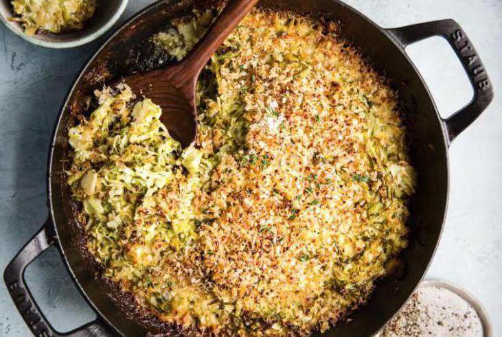 
                Cheesy 
                Gratin of Leeks and Brussels Sprouts
            
