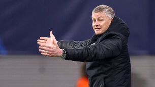 <p>Ole Gunnar Solskjaer held his hands up for Manchester United’s defeat.</p>