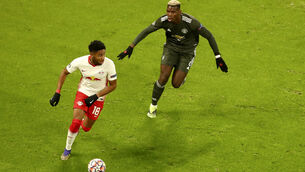 <p>The build-up to Tuesday’s key Group H encounter in Germany was dominated by Paul Pogba’s (right) future. Picture: Matthias Schrader/AP</p>