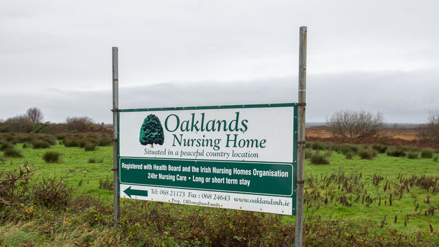 <p>A sign for the Oaklands Nursing Home at Listowel, Co Kerry. Picture: Dan Linehan</p>