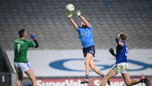<p>Robert McDaid of Dublin scores past Raymond Galligan of Cavan during the semi-final win last Saturday. Picture: Stephen McCarthy/Sportsfile</p>