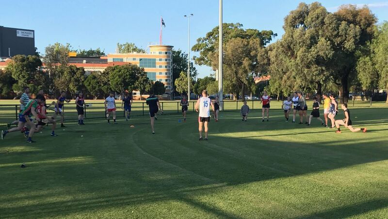GAA training on a summer's evening in Melbourne GAA training on a summer's evening in Melbourne