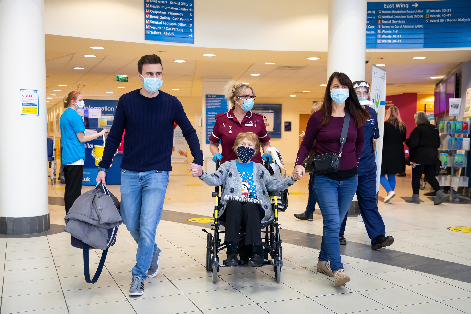 Grandmother, 90, who had Pfizer jab first discharged after ‘whirlwind’ day