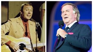 <p>Waterford's classy crooner Val Doonican, left, and Limerick's smooth toned Terry Wogan.</p>