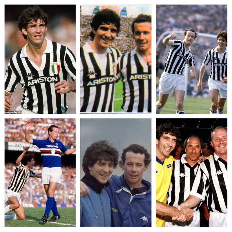 Liam Brady with Paolo Rossi Liam Brady with Paolo Rossi