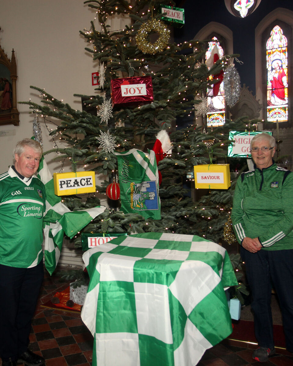 Fr Michael O'Shea and Sister Sr Patricia Coughlan, Greatest Supporters of Limerick and Hoping for the Right result at St Andrews Church Kilfinane, County Limerick. Picture: Brendan Gleeson