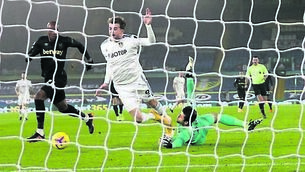 <p class="contextmenu internal_Caption">West Ham keeper Lukasz Fabianski fouls Leeds’ Patrick Bamford to concede a penalty in last night’s Premier League match at Elland Road. <span class="contextmenu emphasis CaptionCredit">Picture: PA</span>
            </p>