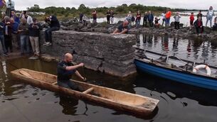 <p>The short film documents how an oak tree was felled and carved into a replica of an Iron Age logboat and launched on Lough Corrib beneath which the original ancient boat still lies. 	Pictures: Brian Mac Domhnaill</p>