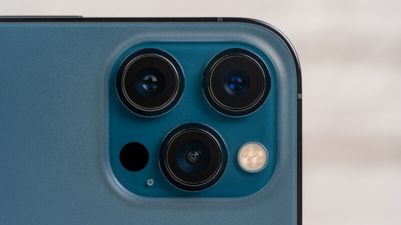 Apple iPhone 12 Pro Max triple cameras. Apple iPhone 12 Pro Max triple cameras.