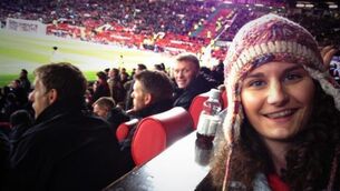Happy United boss photobombs fan