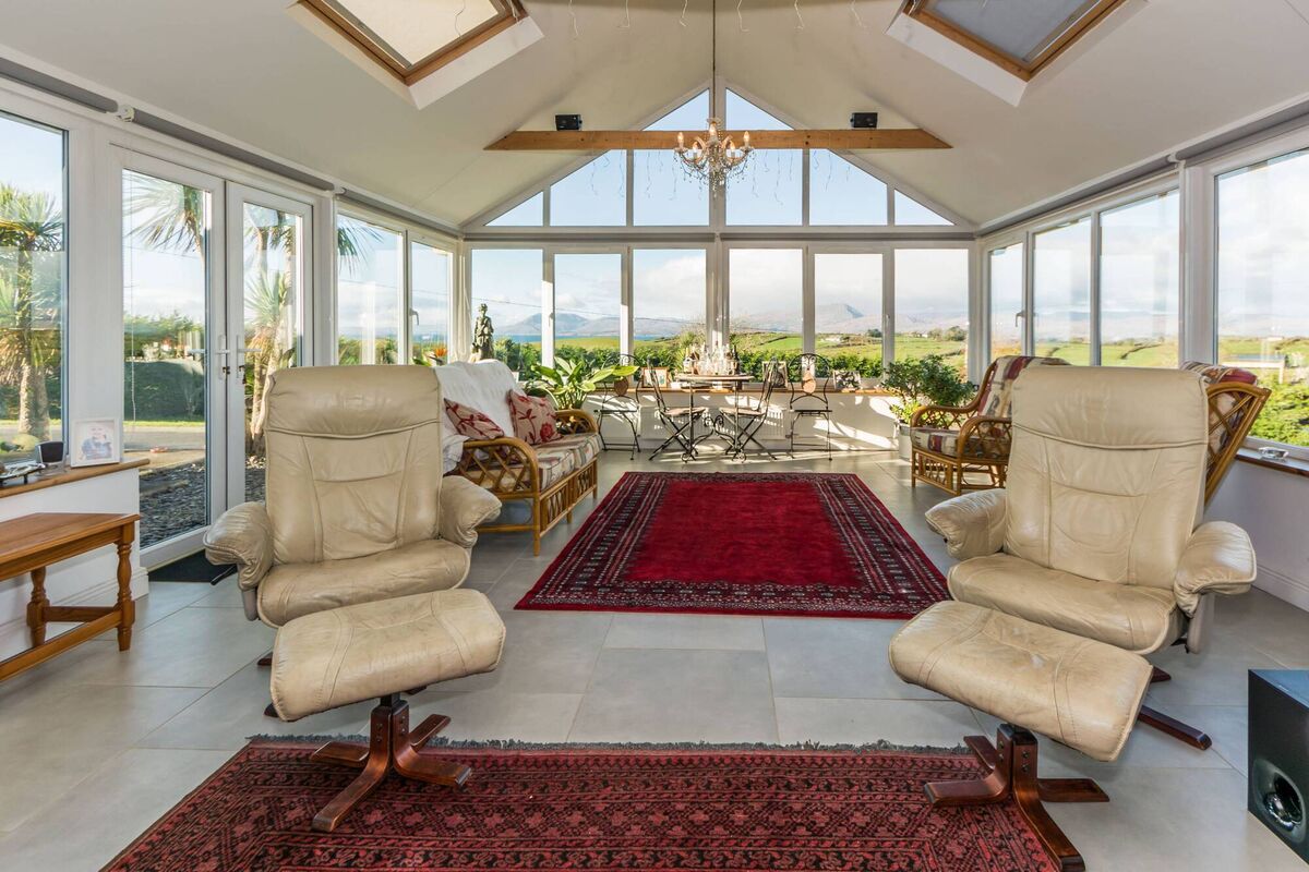 Sun room at the Gurteen Bantry home for sale with local agent Denis Harrington