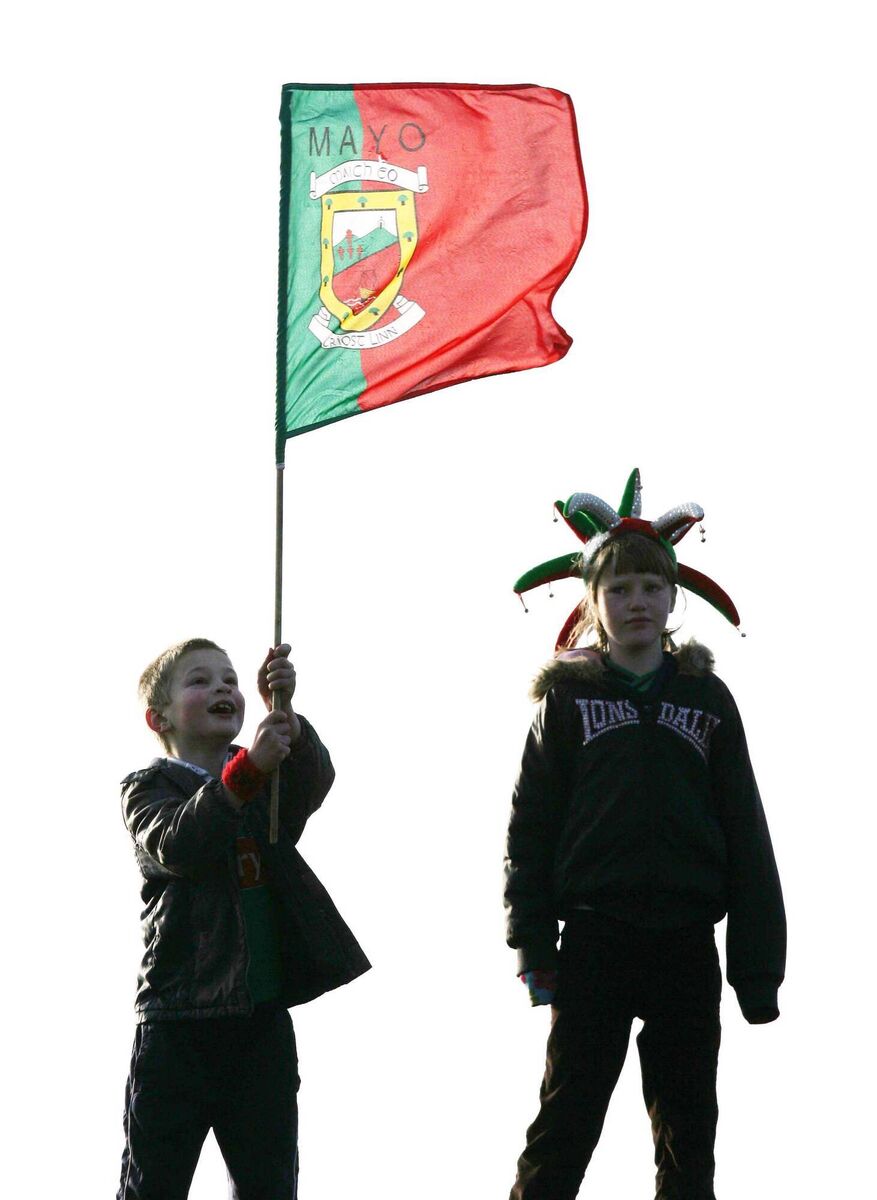 Two young Mayo fans attend a league game in 2008. Picture: INPHO/Andrew Paton