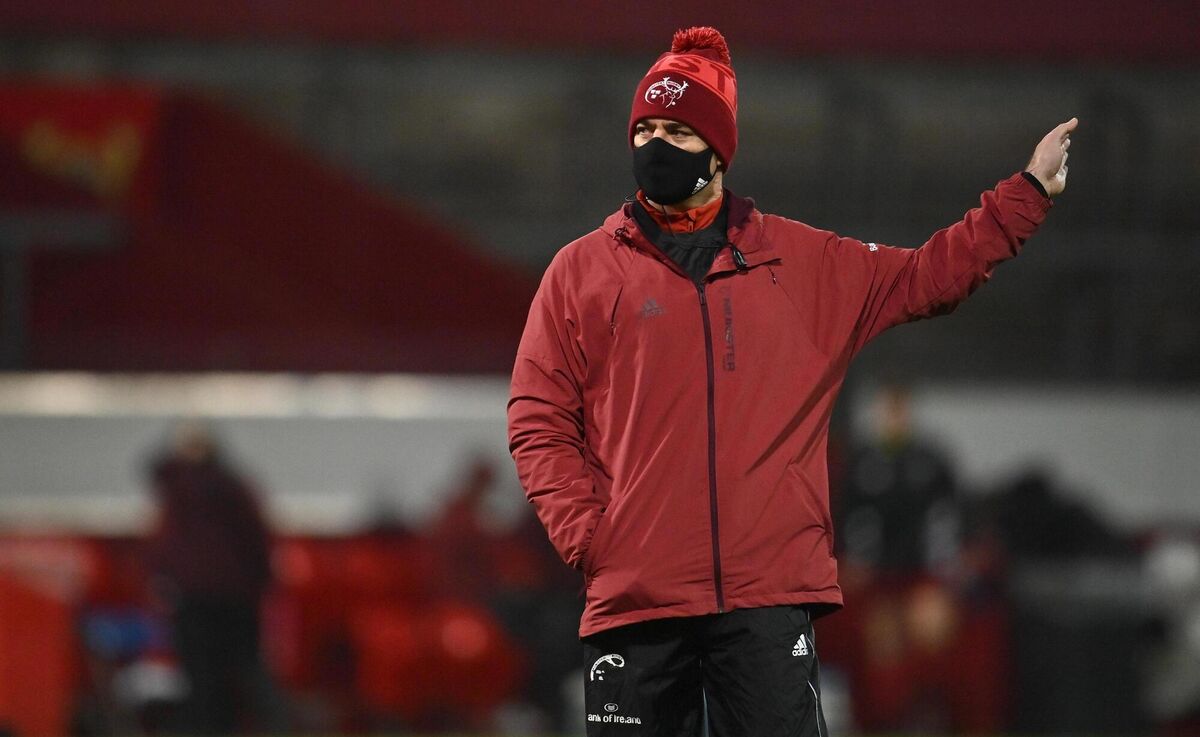 Munster head coach Johann van Graan ahead of the Heineken Champions Cup clash against Harlequins last weekend. Picture: Sam Barnes/Sportsfile