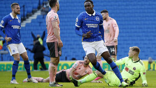 <p>Danny Welbeck (third right) equalised for Brighton (John Sibley/PA)</p>