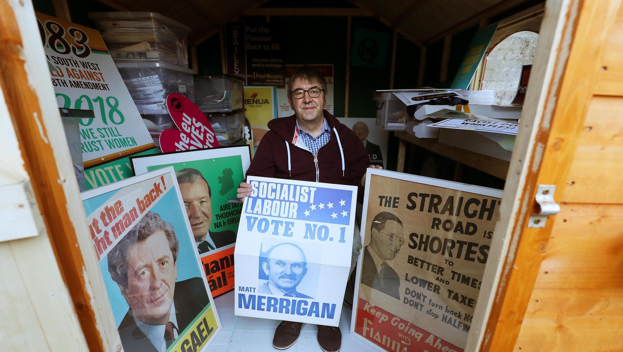 Meet the man who has been collecting Irish political memorabilia for 40 years