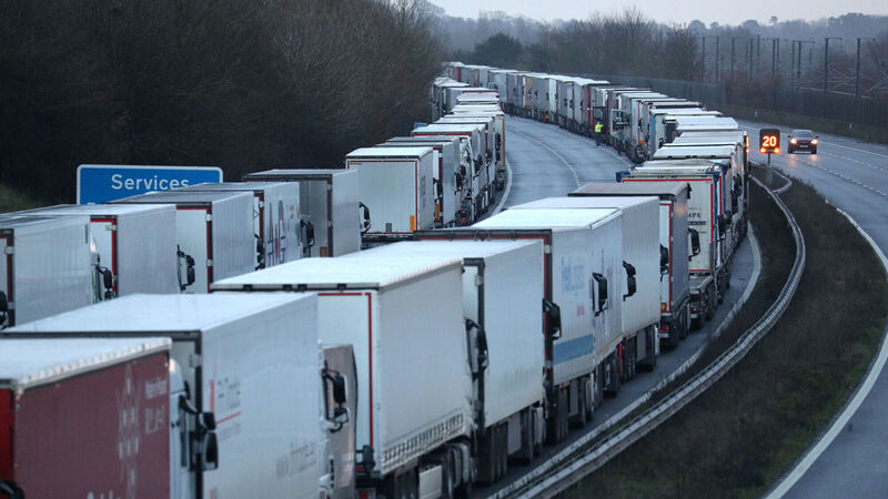 Irish truckers stuck in UK hopeful Covid shut-down will end tonight