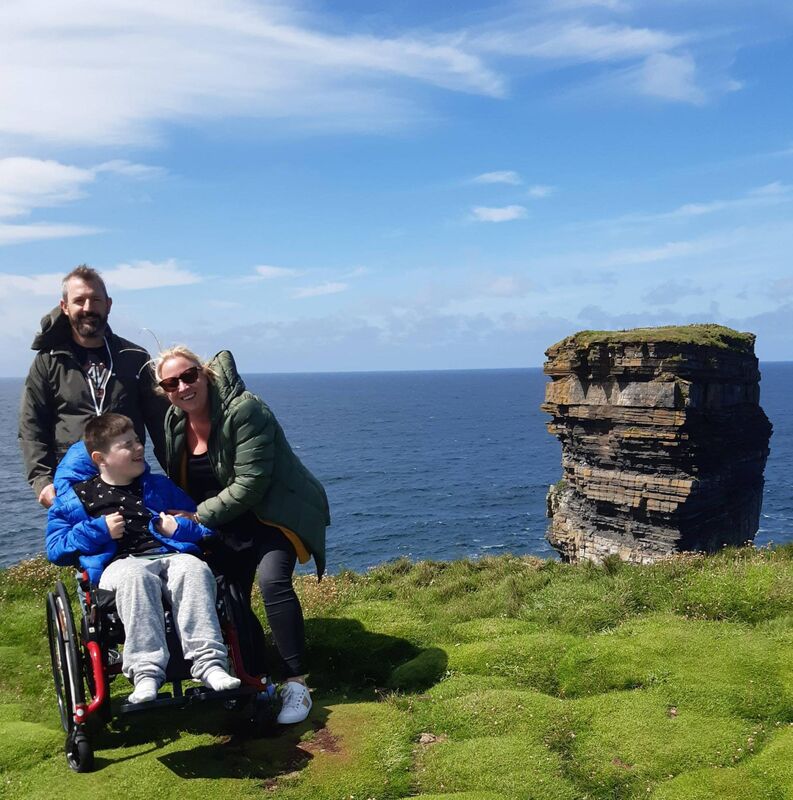 Eamon, James and Kathryn Connor. They started avoiding watching the news so as not to stress James further about Covid.