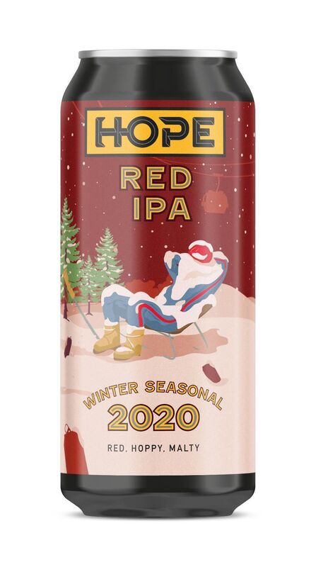 Hope Red Beer IPA Winter Seasonal 5.2% ABV, 440ml - Hope Red Beer IPA Winter Seasonal 5.2% ABV, 440ml -