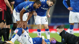 <p>Richarlison is set to miss the St Stephen's Day trip to Sheffield United after sustaining a head injury against Manchester United. Picture: Nick Potts/PA</p>