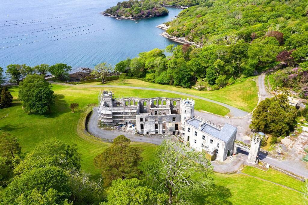 Glengarriff Castle sold swiftly in 2020 for its AMV of €2.75 million and will need as much again spent to complete its partial restoration.