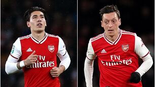 <p>Could Hector Bellerin, left, and Mesut Ozil be on their way out of Arsenal? (Steve Paston/John Walton/PA)</p>