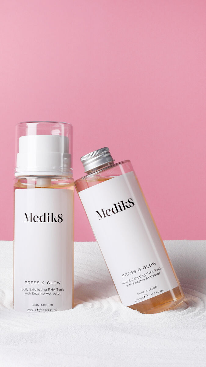 Medik8 Press &amp; Glow Daily Exfoliating PHA Tonic with Enzyme Activator (€30, spacenk.com) 