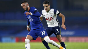 <p>Chelsea boss Frank Lampard does not think it is a coincidence that Chelsea’s results have dipped since Hakim Ziyech (left) suffered a hamstring injury (Matthew Childs/PA Images).</p>