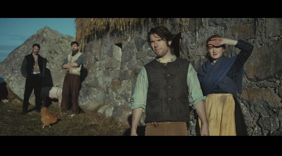 Dónall Ó Héalai (centre) filmed Arracht in his homeplace of Connemara. Dónall Ó Héalai (centre) filmed Arracht in his homeplace of Connemara.