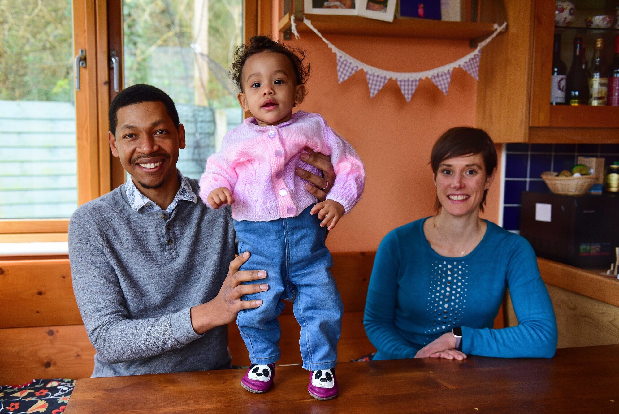Gary Baugh with his wife Stephanie Prendergast and their 11-month-old daughter Pearline at home in Greystones. "I was not going to take any chances with a young baby, " says Gary. Photo: Moya Nolan