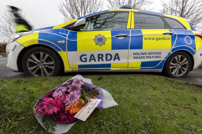 Flowers at the entrance to Manorfields Drive, Clonee, where George Nkencho was fatally shot by gardai on Wednesday. Picture: Colin Keegan, Collins Dublin Flowers at the entrance to Manorfields Drive, Clonee, where George Nkencho was fatally shot by gardai on Wednesday. Picture: Colin Keegan, Collins Dublin
