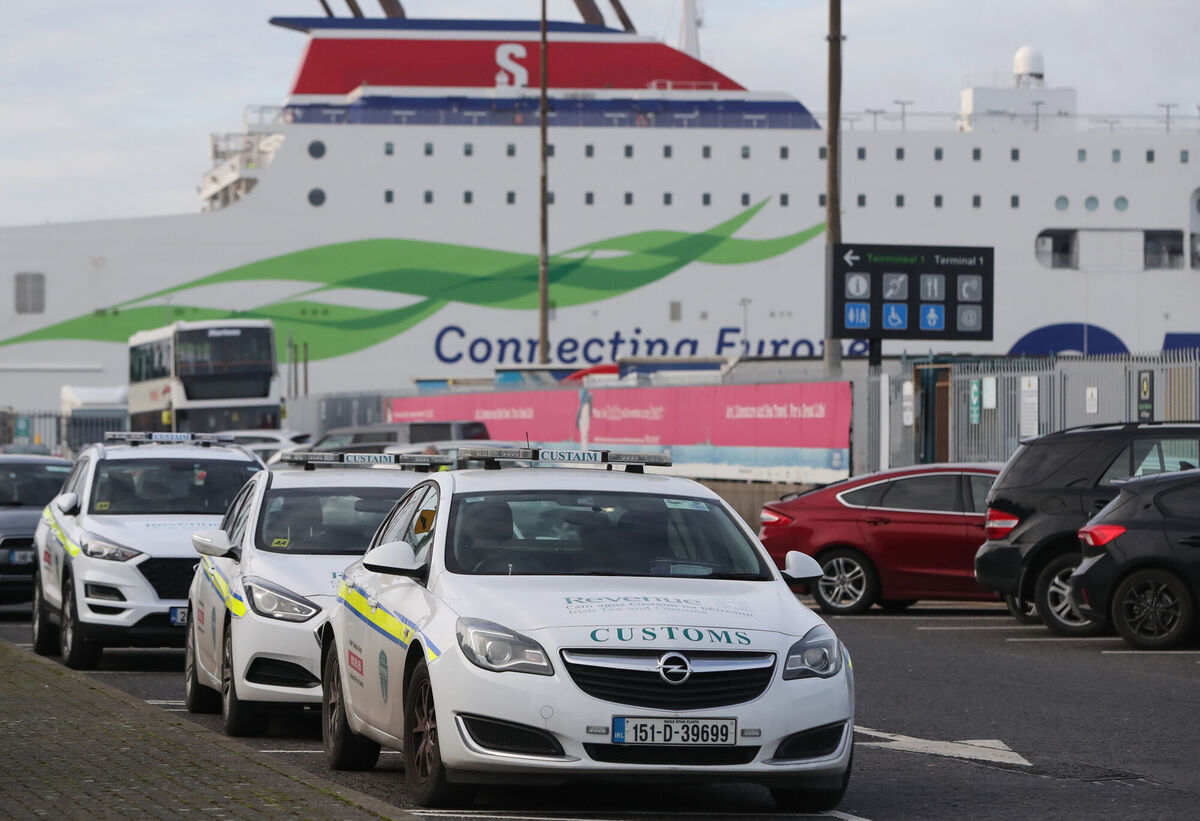 Customs vehicles at Dublin port. We have to be mindful of the impact of Brexit on the economy next year. Picture: Niall Carson/PA