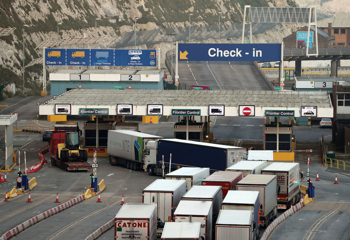 Lorries arrive at the Port of Dover in Kent before the Brexit transition period concludes at 11pm GMT, ushering in a new era in the UK's relationship with the European Union. Picture: Gareth Fuller/PA Wire Lorries arrive at the Port of Dover in Kent before the Brexit transition period concludes at 11pm GMT, ushering in a new era in the UK's relationship with the European Union. Picture: Gareth Fuller/PA Wire