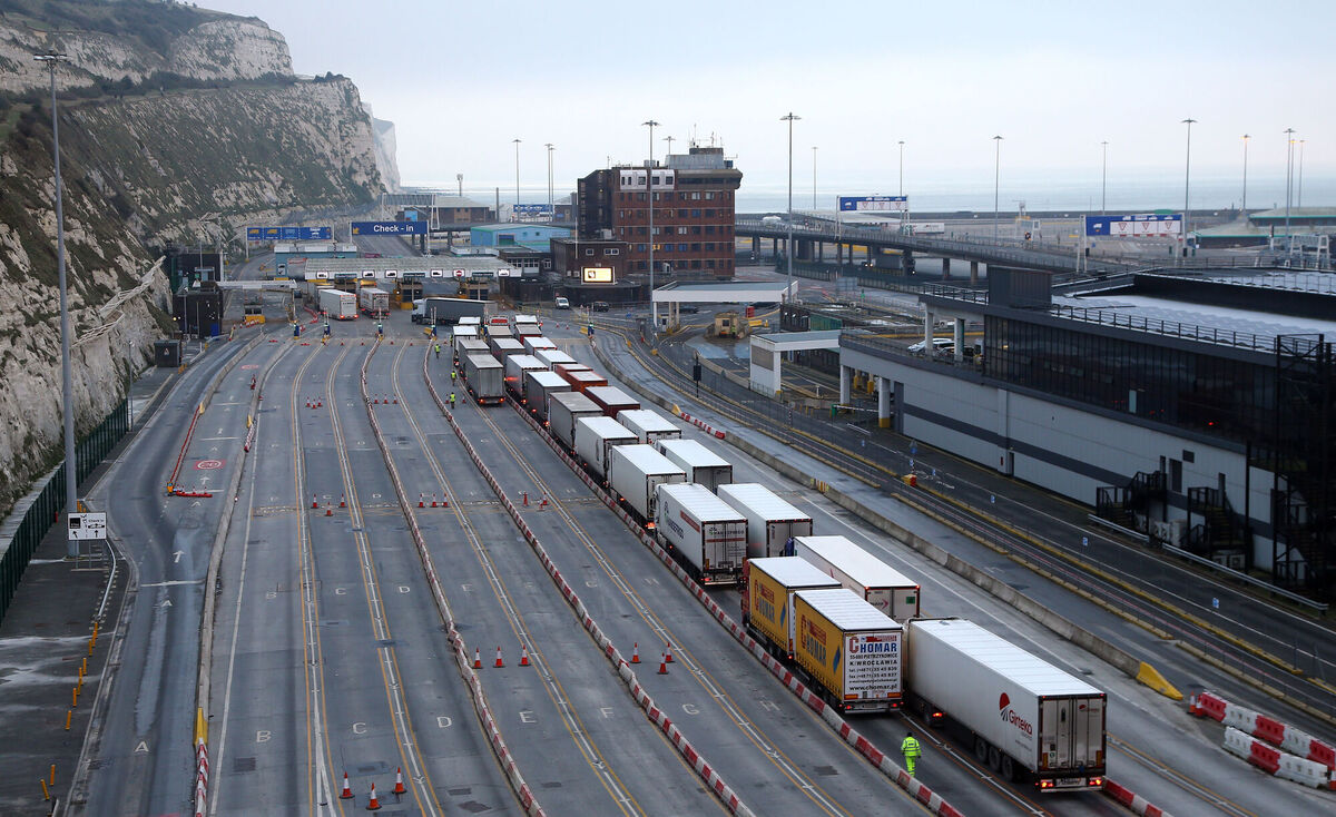Lorries arrive at the Port of Dover in Kent before the Brexit transition period concludes at 11pm GMT, ushering in a new era in the UK's relationship with the European Union. Picture: Gareth Fuller/PA Wire Lorries arrive at the Port of Dover in Kent before the Brexit transition period concludes at 11pm GMT, ushering in a new era in the UK's relationship with the European Union. Picture: Gareth Fuller/PA Wire