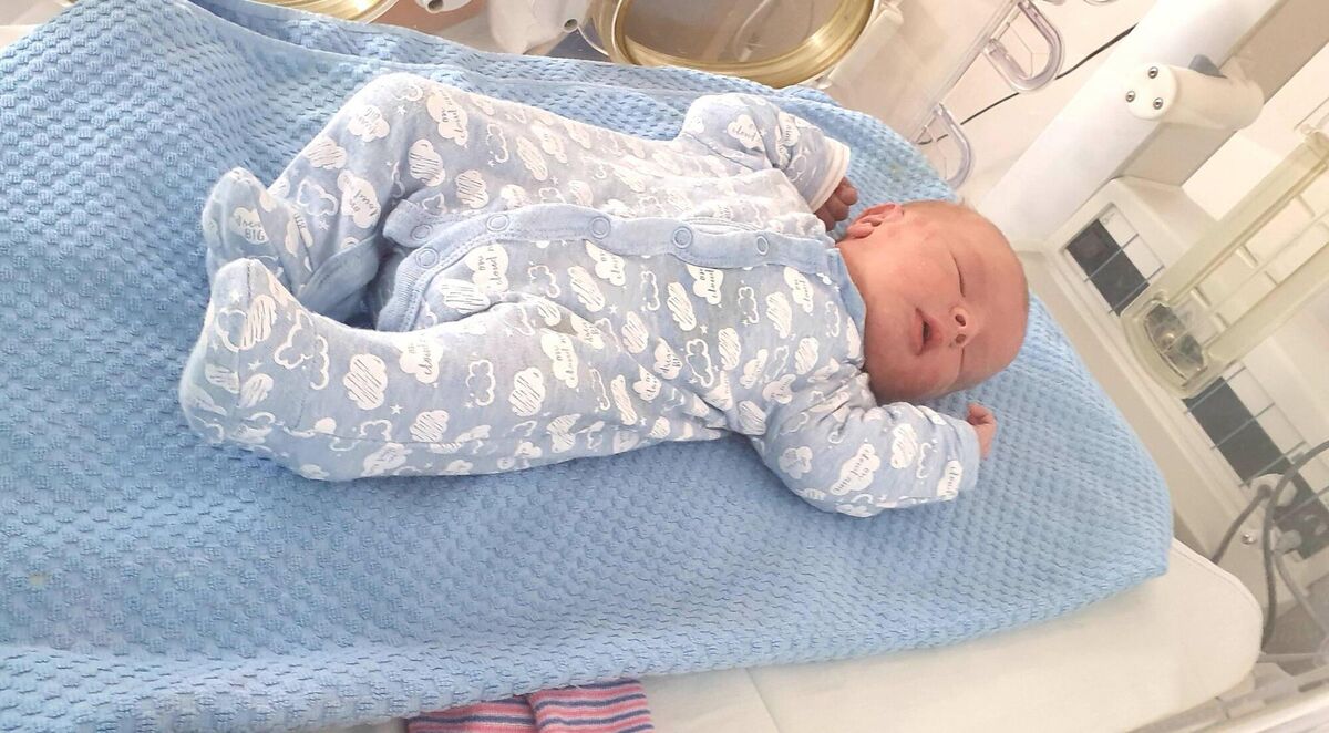 Brody McWilliams Brown, who weighed 7lbs 10oz, was born at four seconds past midnight. 