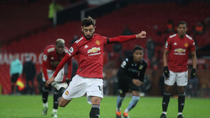 Bruno Fernandes scored the winning goal for Manchester United (Carl Recine/PA)